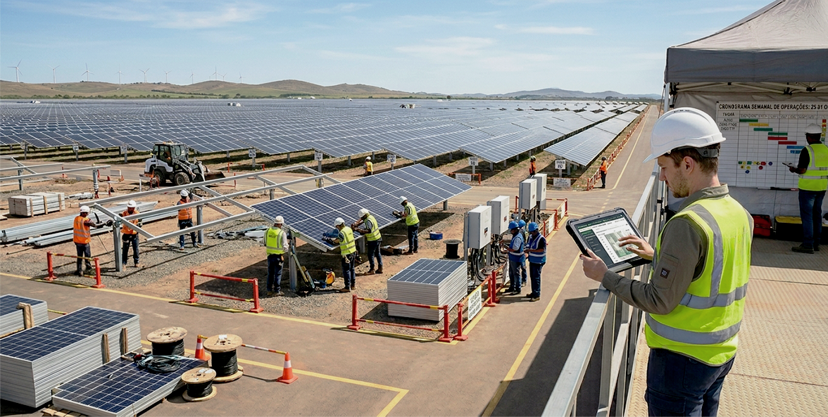 O que é gestão de subempreiteiros em projetos solares e por que é crítica para escalabilidade
