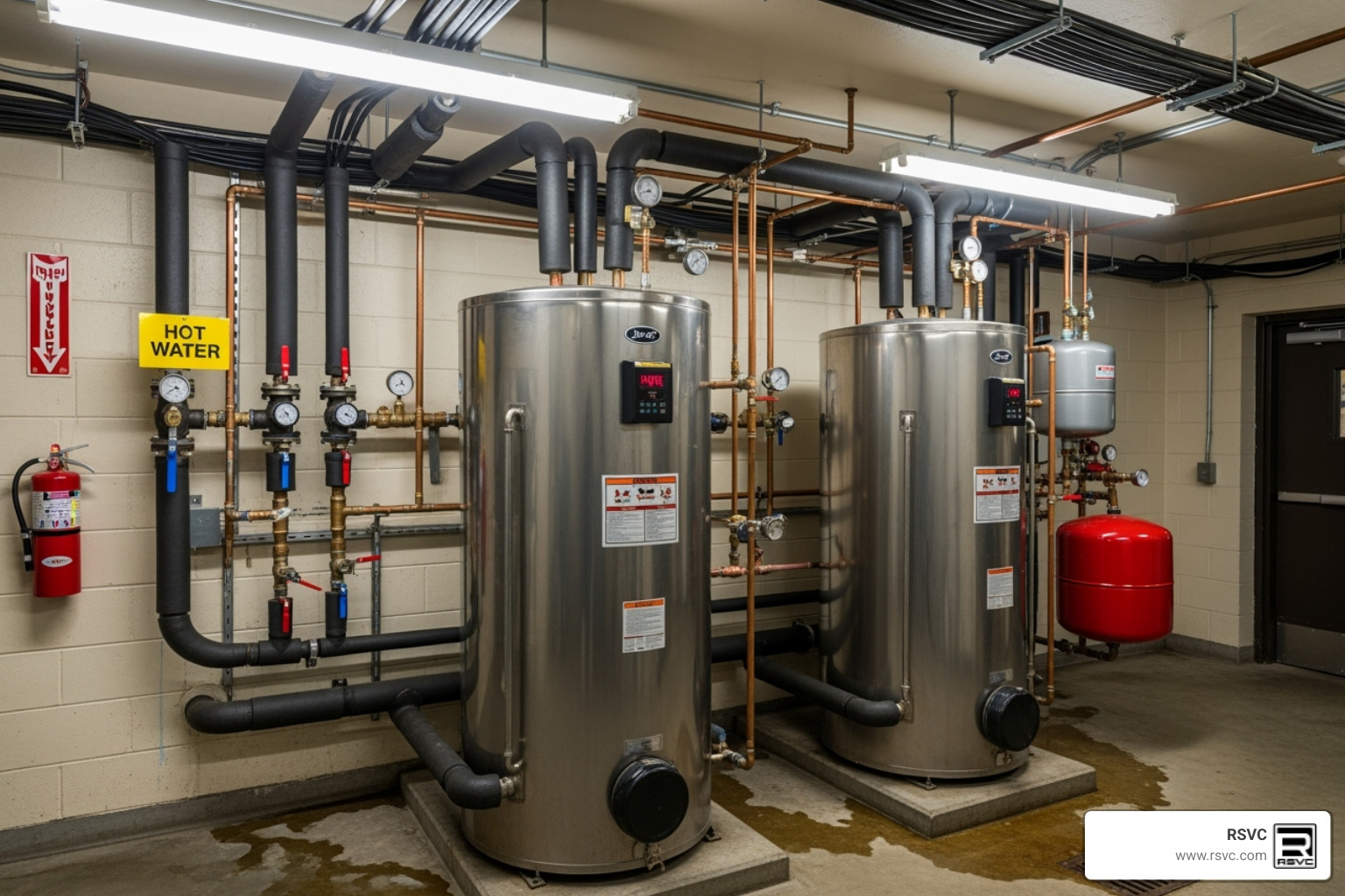 Large commercial water heater system - Plumbing Challenges Unique to Restaurants and How to Solve Them