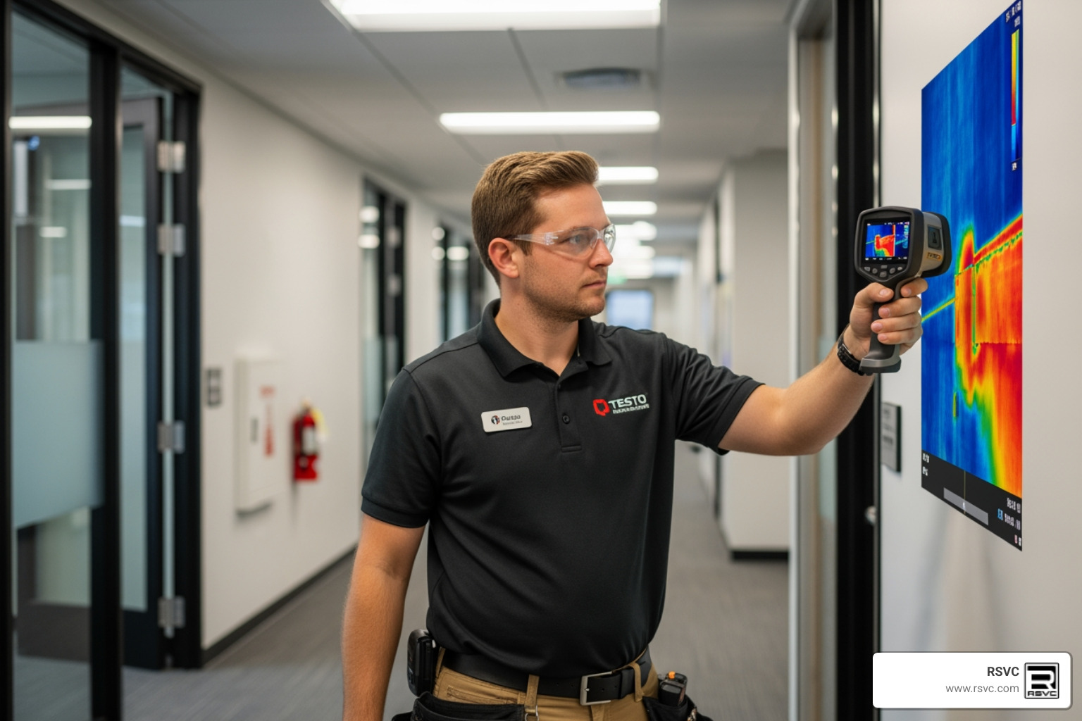 energy audit being performed with a thermal camera - How Integrating Energy-Efficient Systems Can Lower Long-Term Operating Costs