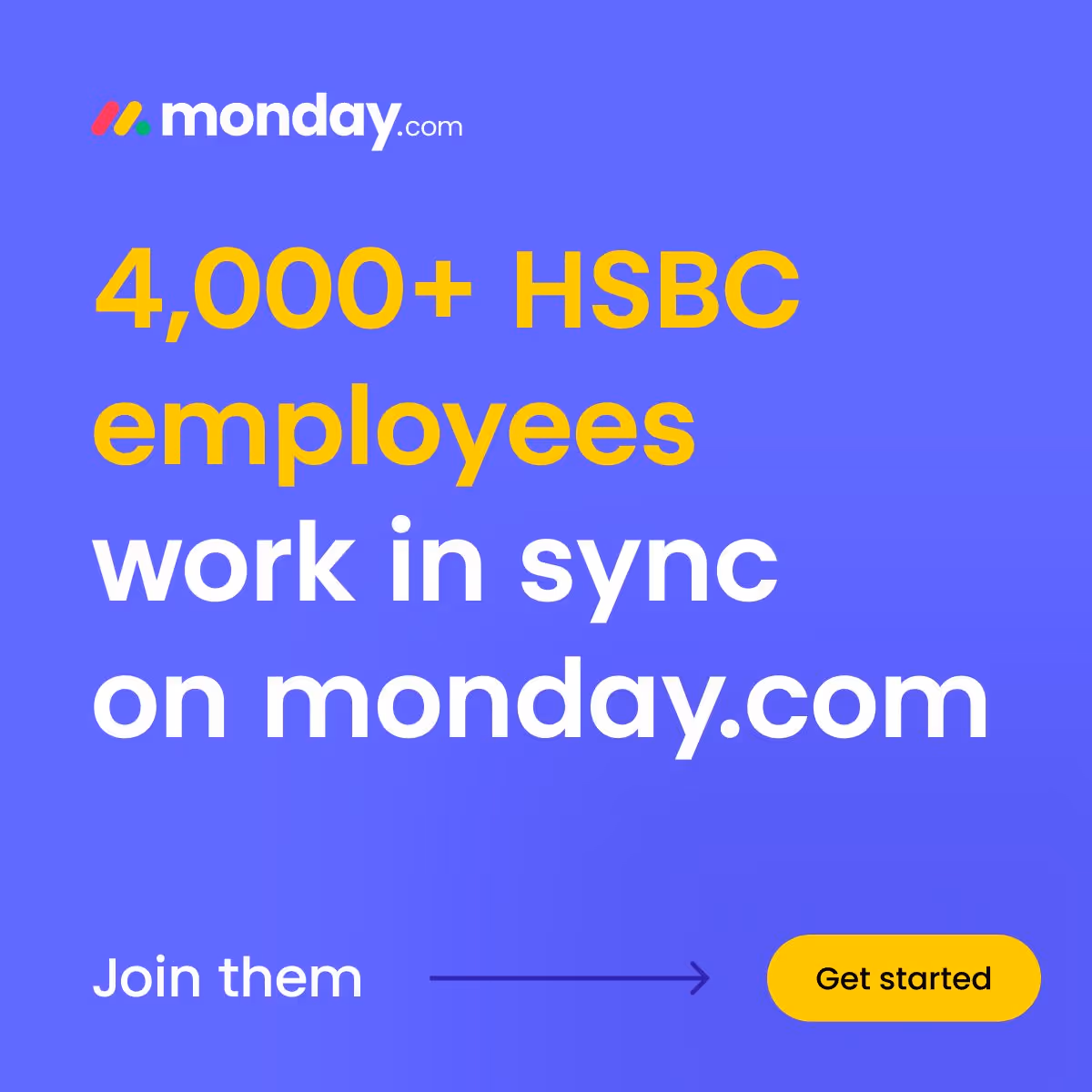 SaaS ad example-monday-com-Social proof ad