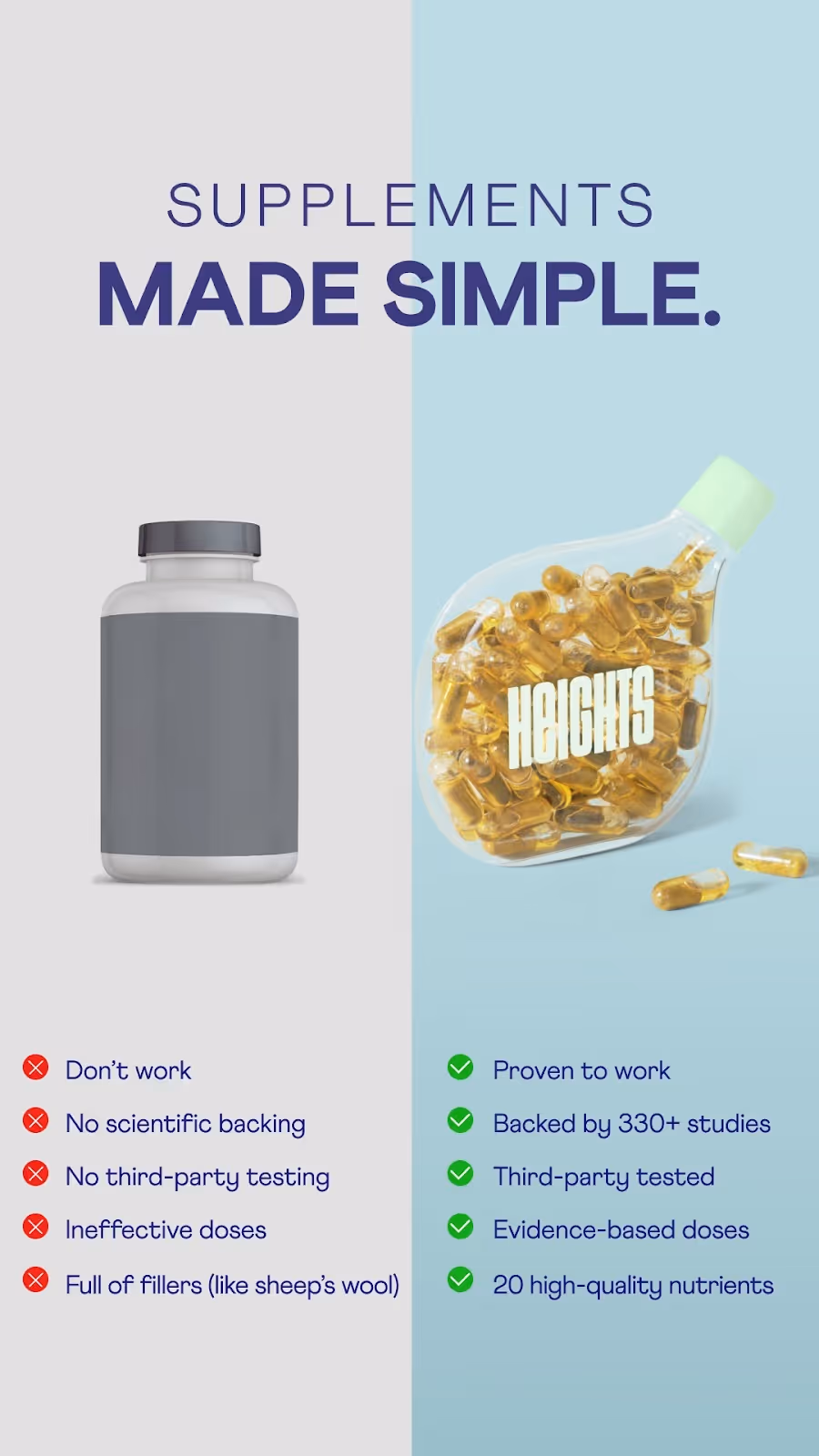 Instagram ad template: Comparison ad example