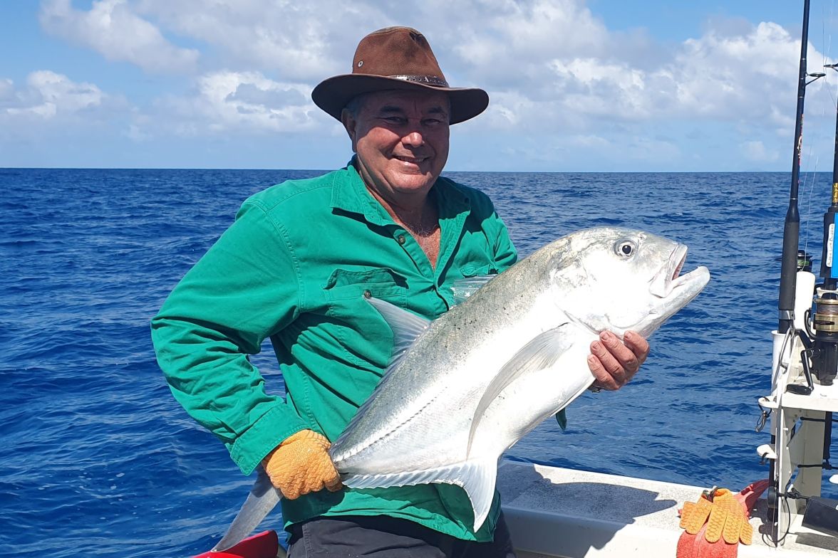 Catch Of The Week  Gene Shepherd with his Giant Trevally 