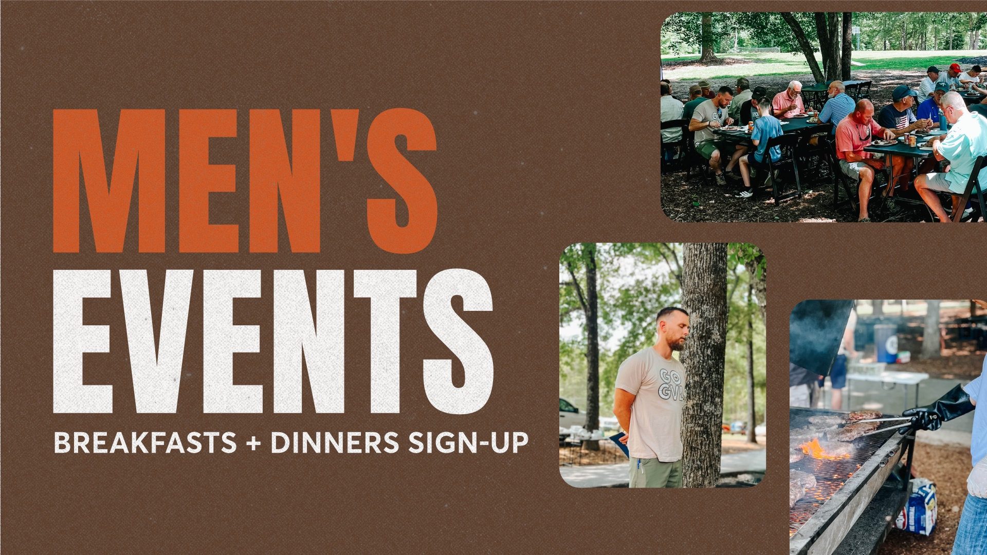 Men’s Events: Breakfast + Dinner Sign-Ups