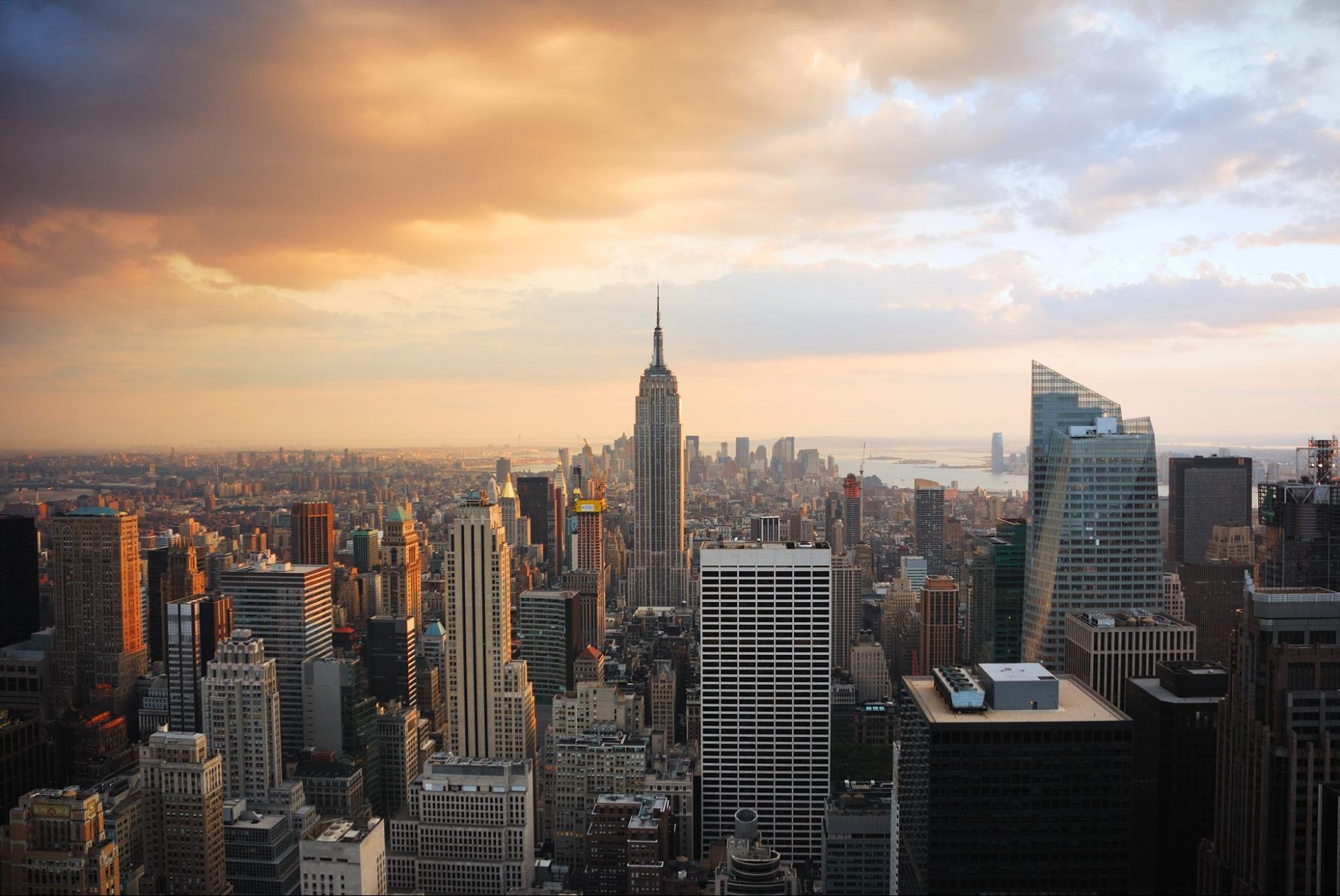 Commercial buildings skyline of the New York CIty.