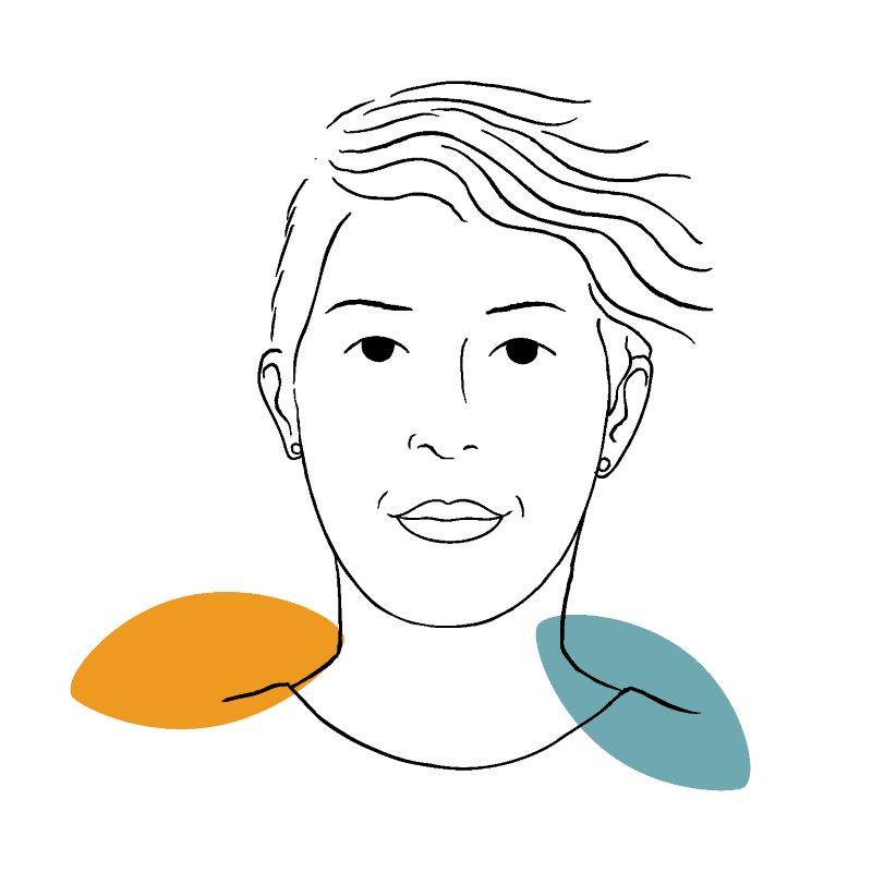 Illustrated portrait of a Laurel House team member