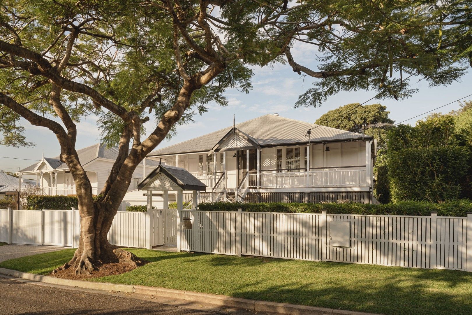 Renovated modern Queenslander facade