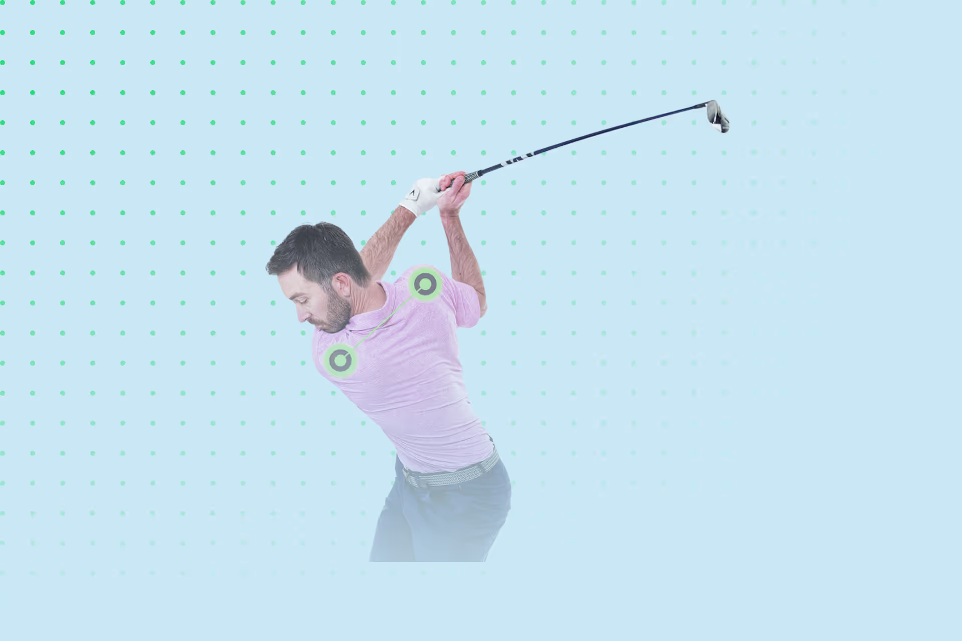 Guy Swinging Golf Club hero