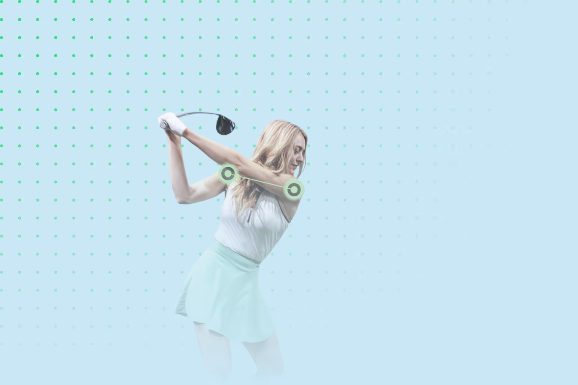 Girl Swinging Golf Club hero