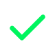 Green check mark icon indicating confirmation or success.
