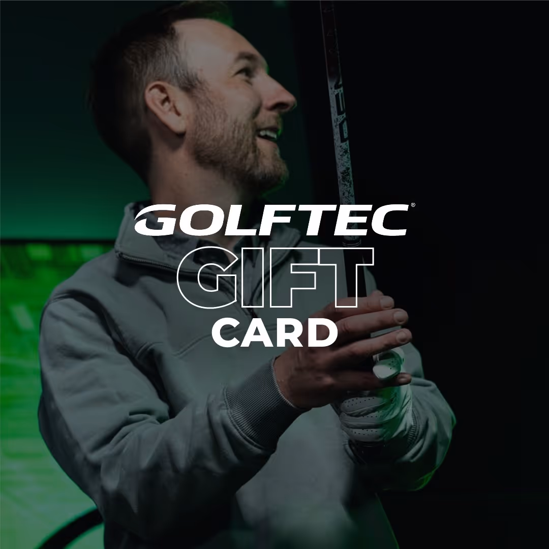 GOLFTEC digital gift card: The perfect experience-based gift for golfers, redeemable for data-backed swing evaluations, precision club fittings, and private golf lessons.