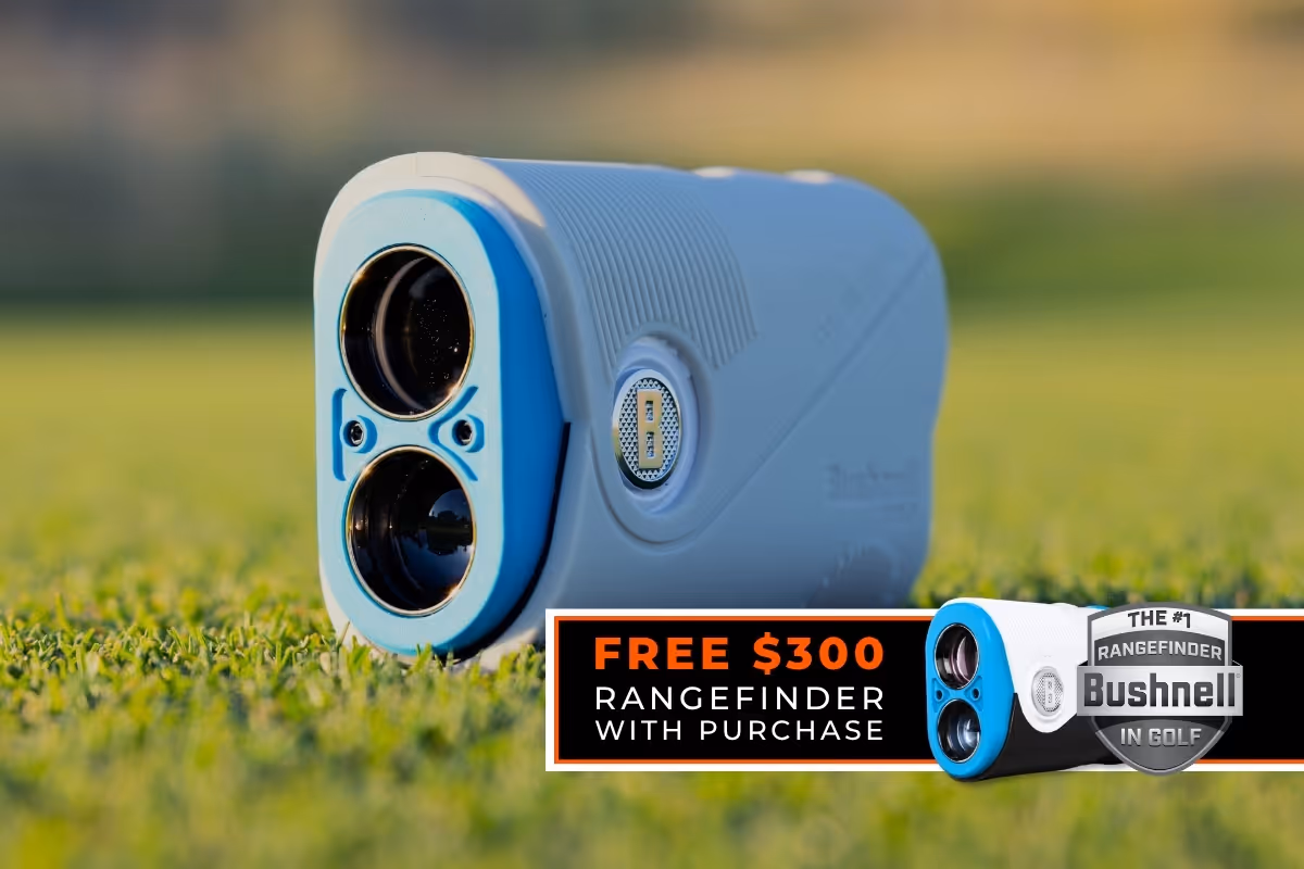 GOLFTEC Father's Day promotion: Free Bushnell golf rangefinder included with qualifying golf lesson or training package purchase.