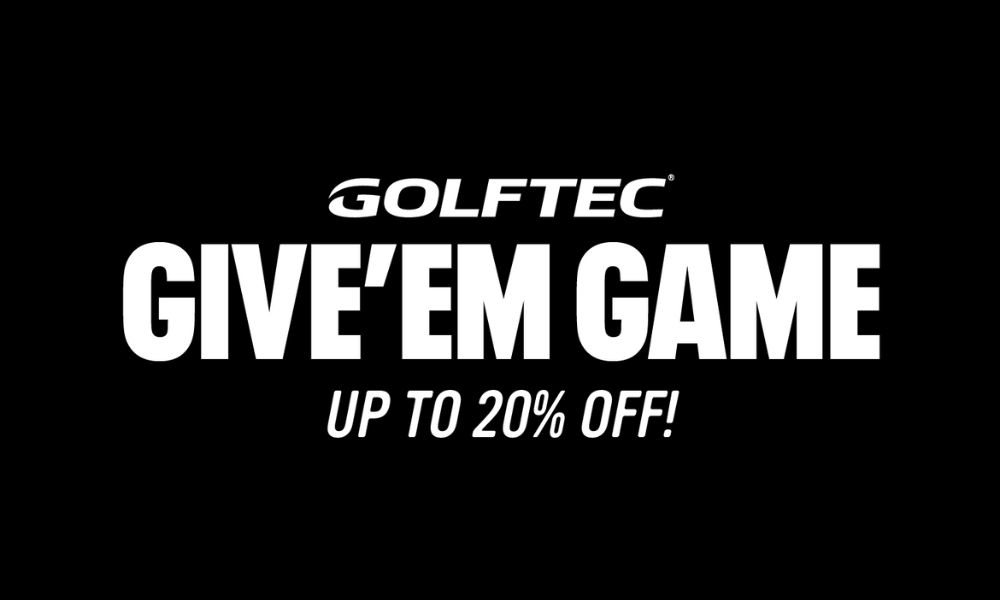 GIVE'EM GAME in white text with black background