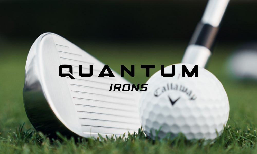 Quantum Iron setup to hit Callaway golf ball on fairway