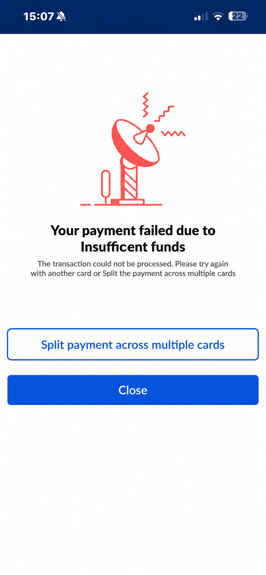Decline recovery screen