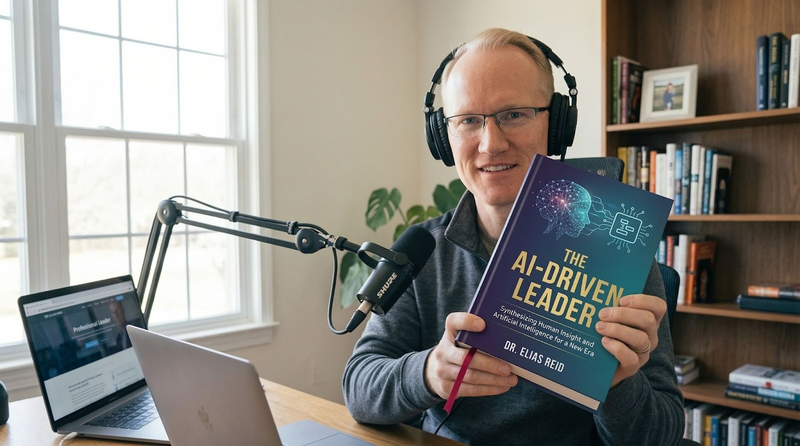 author shooting a video and promoting his book