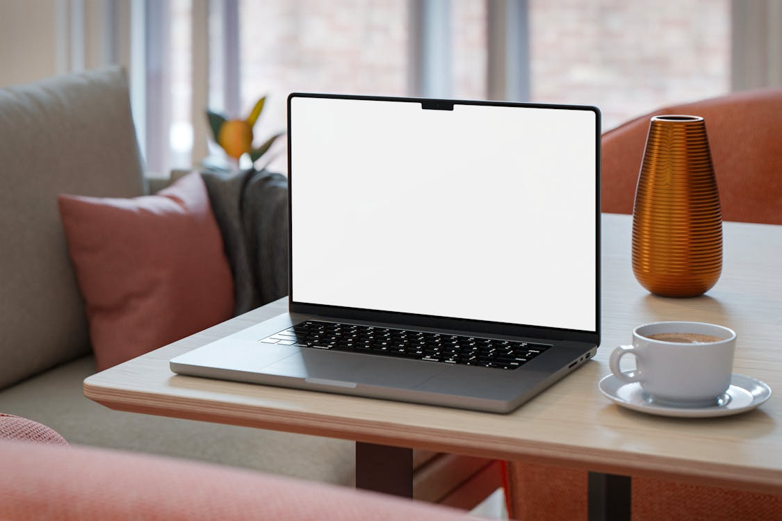  a laptop on a table