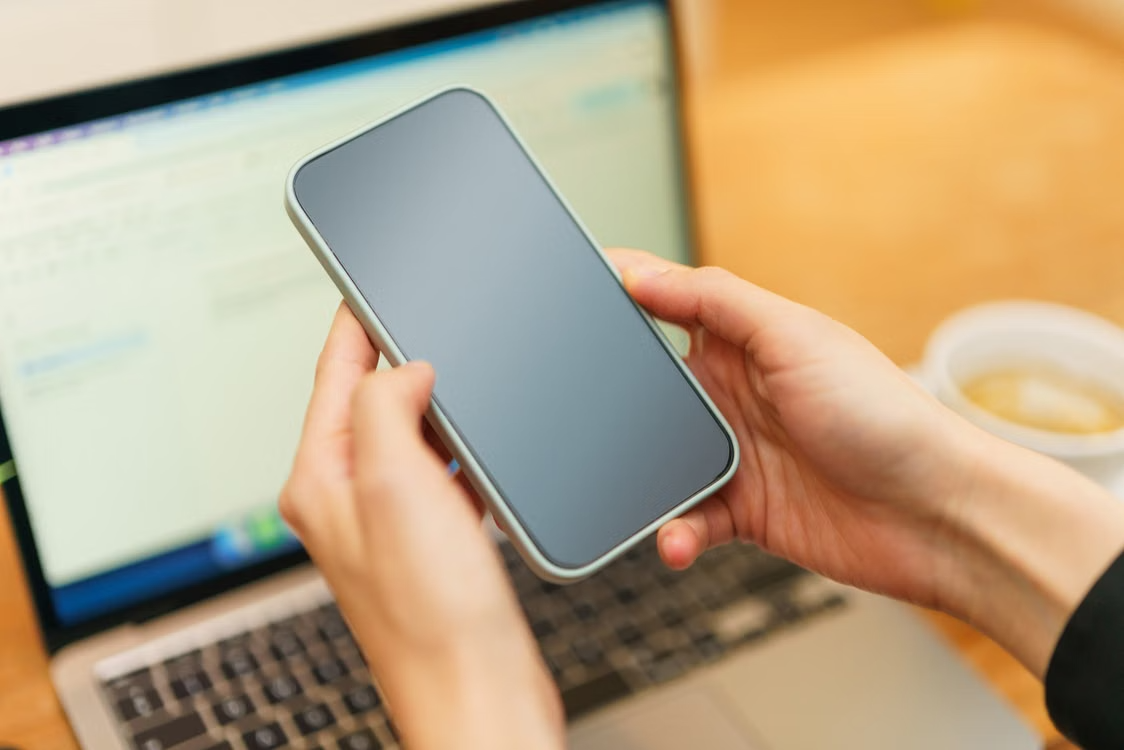 Email newsletter open on a phone during a book launch campaign