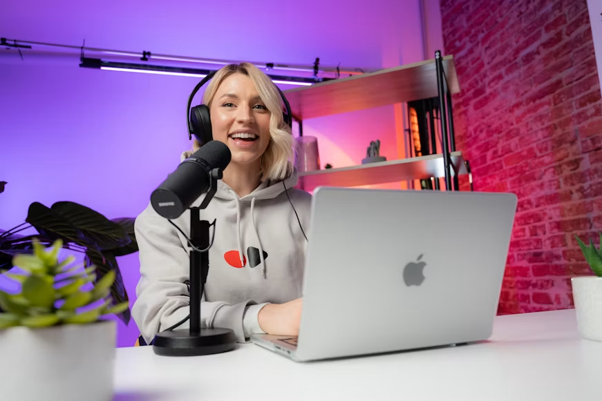  Author discussing a book in progress during a podcast interview, before the book has a cover