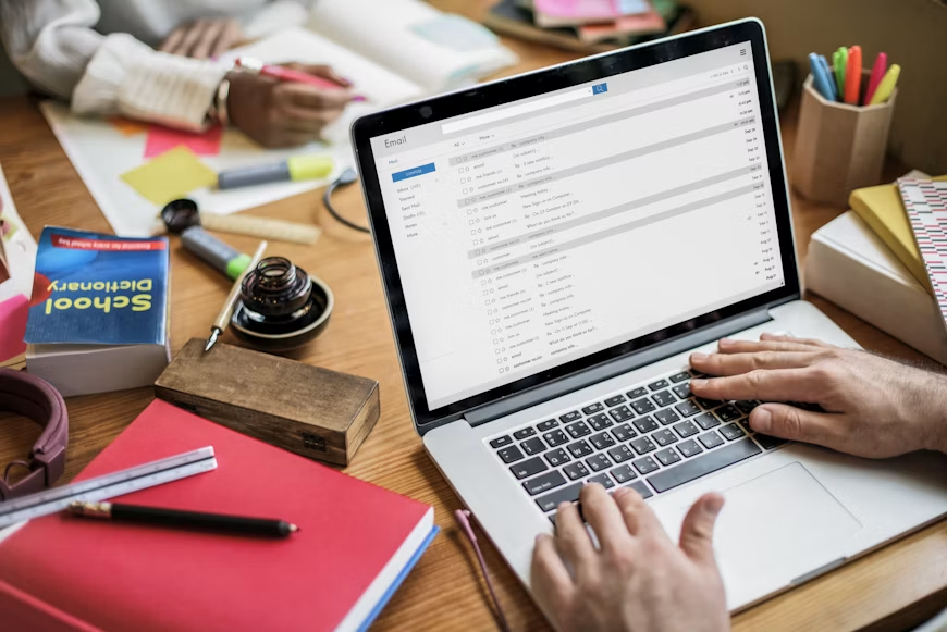 Author newsletter open in an email inbox, showing a consistent format.
