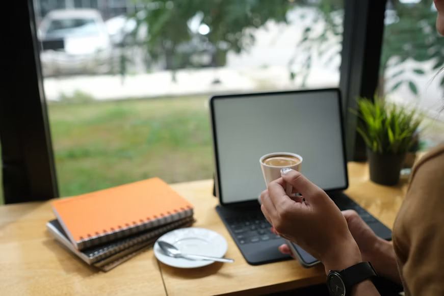Author drafting the first issue of a new email newsletter.