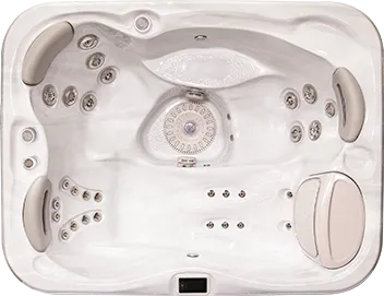 Minipiscina 379 vista dall'alto per una panoramica delle sedute