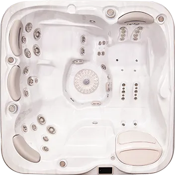 Minipiscina 455 vista dall'alto per una panoramica delle sedute