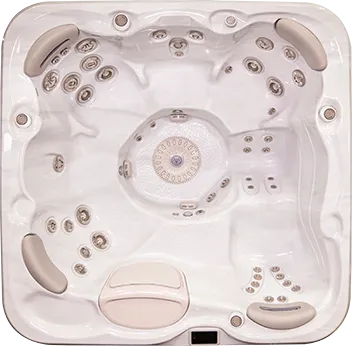 Minipiscina 655 vista dall'alto per una panoramica delle sedute