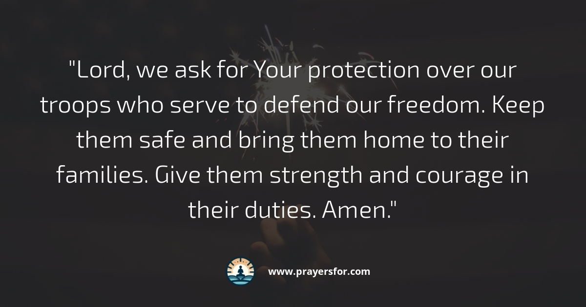 Protection for Our Troops Prayer