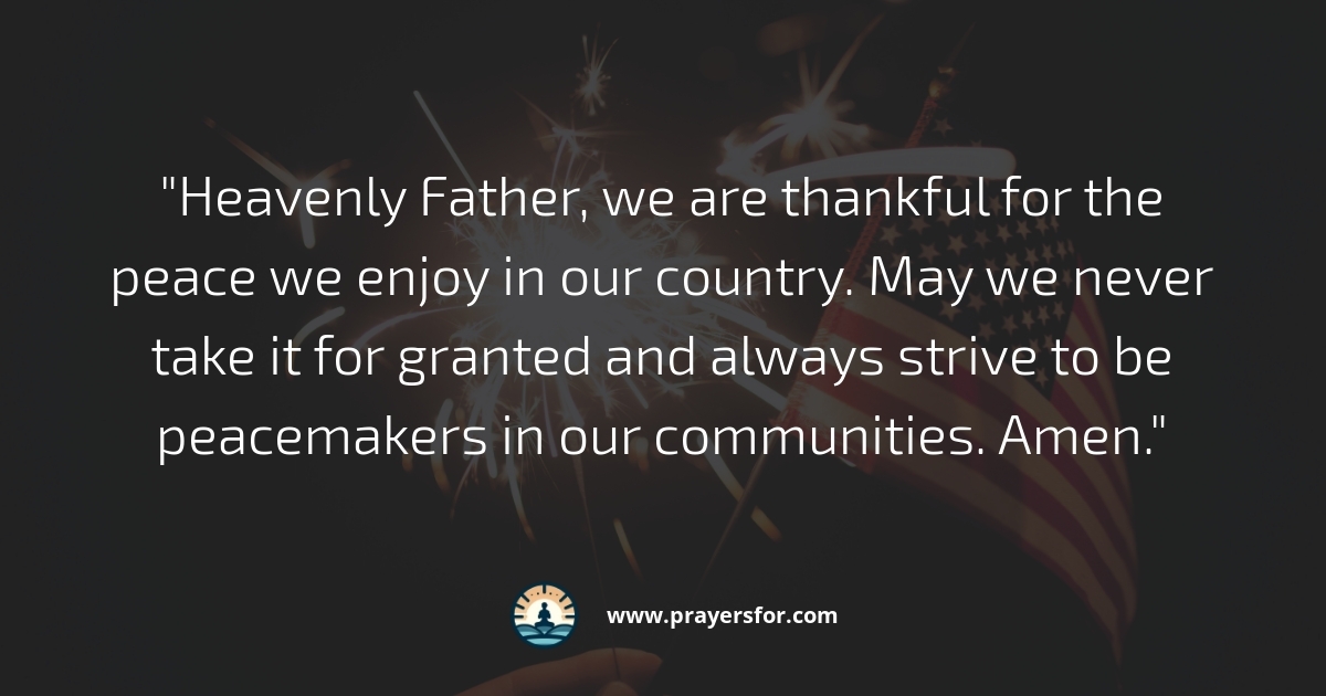 Gratitude for Peace Prayer