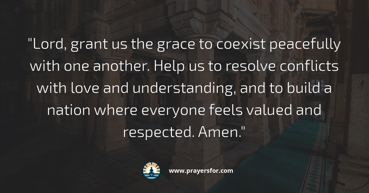 Peaceful Coexistence Prayer