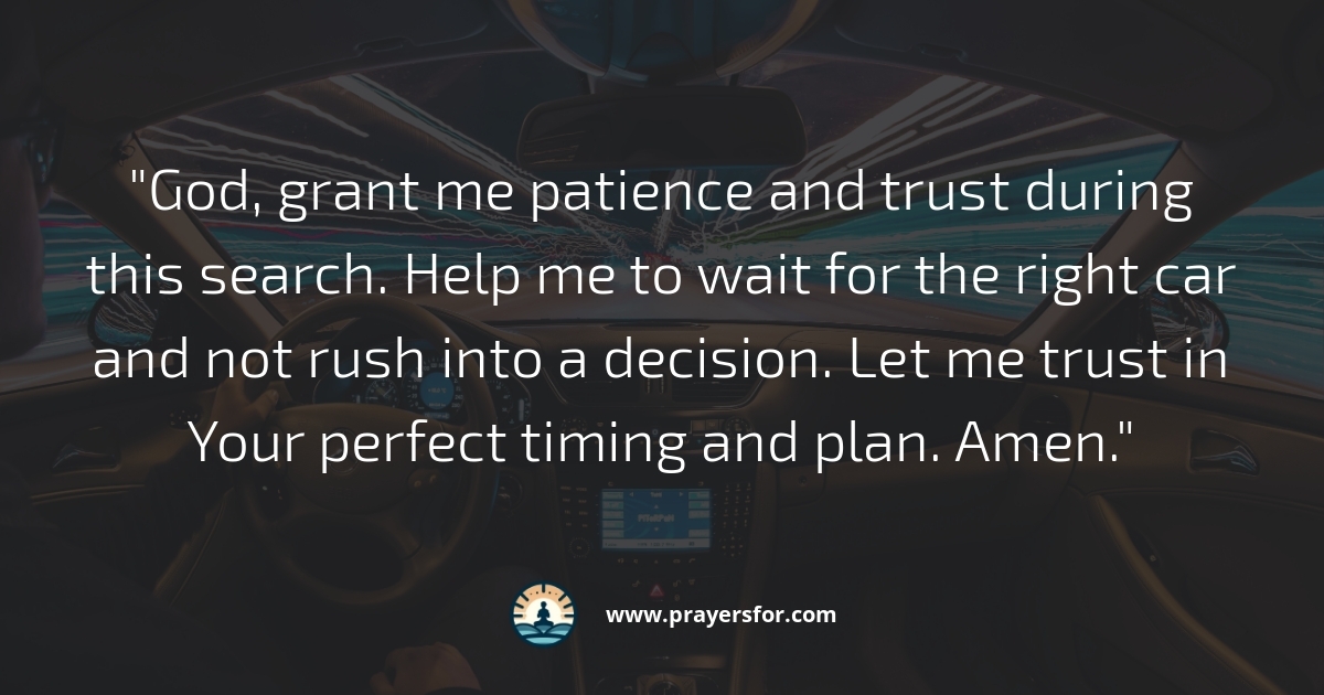 Patience and Trust Prayer