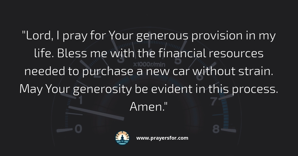 Generous Provision Prayer