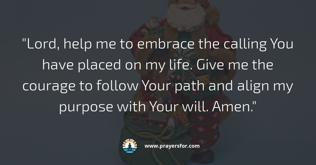 Embracing God's Calling Prayer