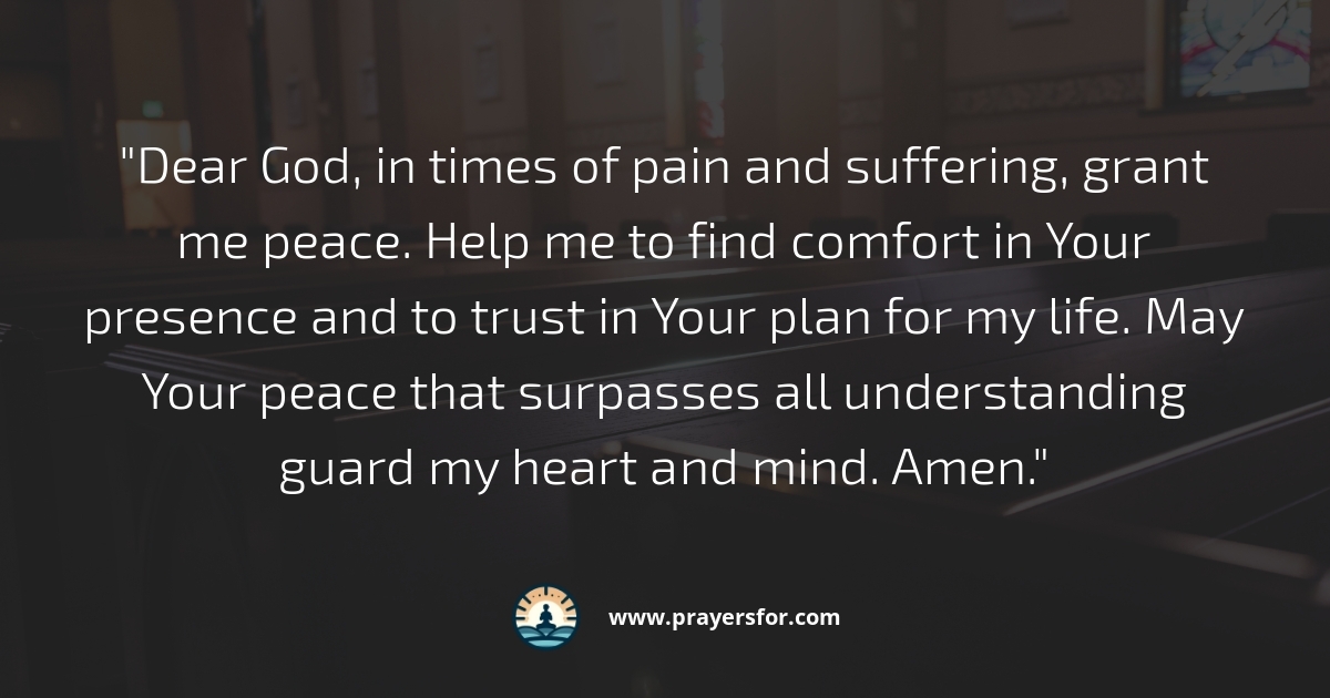 Peace in Pain Prayer