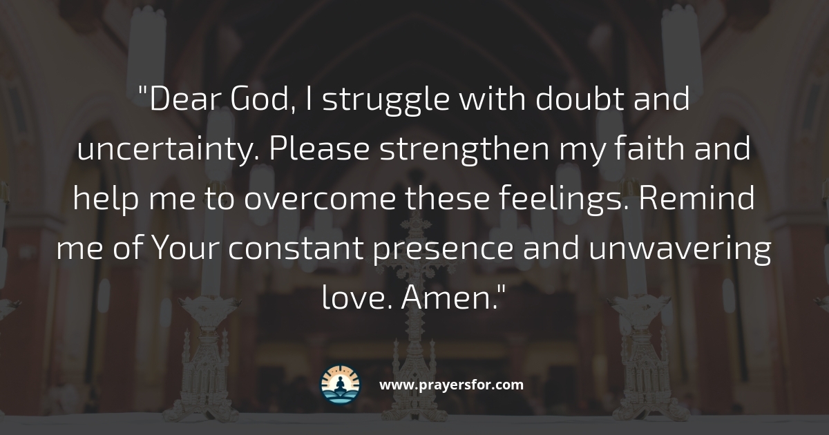 Overcoming Doubt Prayer