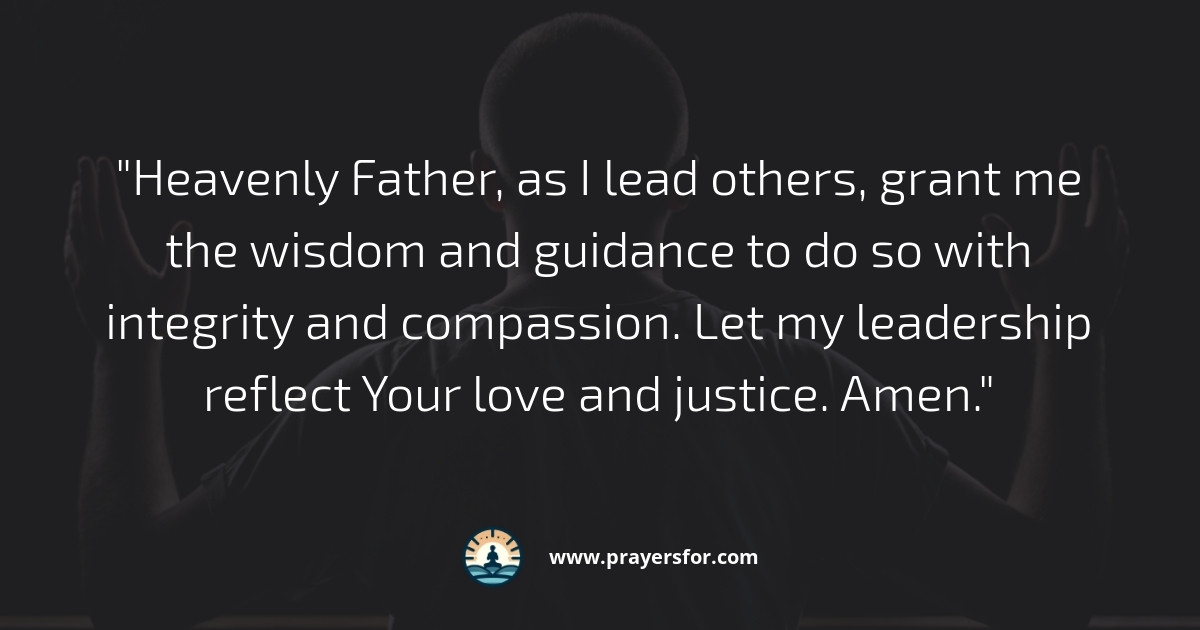 Guidance in Leadership Prayer