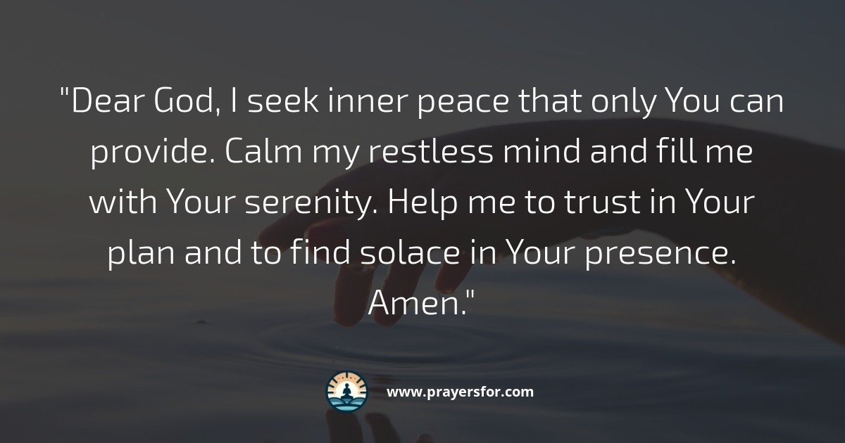 Inner Peace Prayer