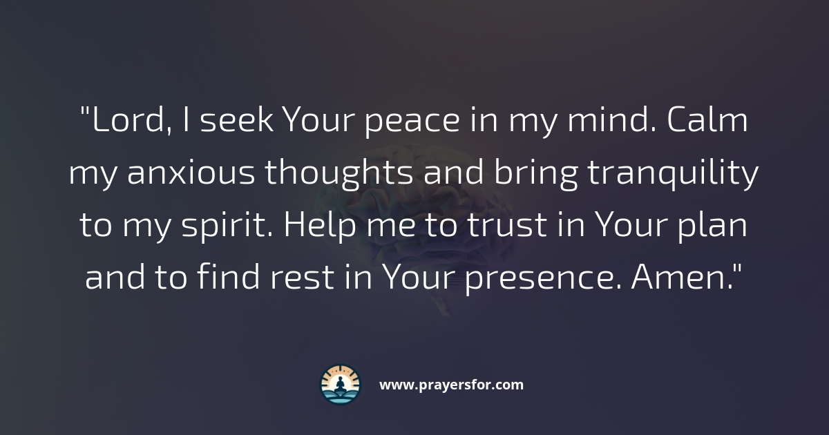 Peace of Mind Prayer