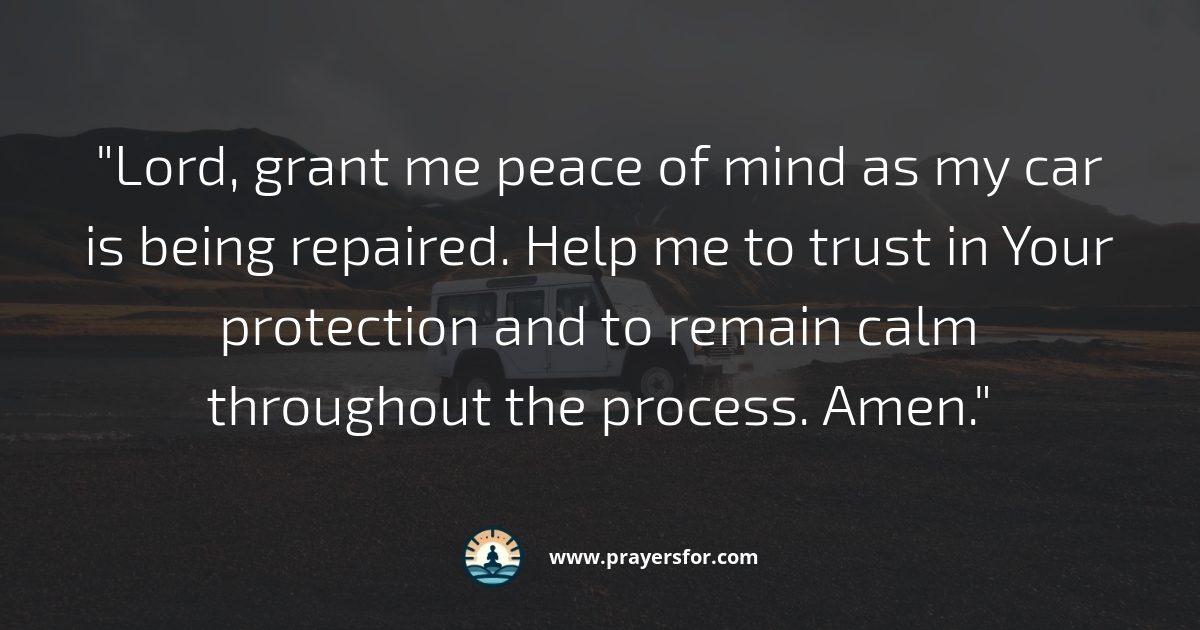 Peace of Mind Prayer