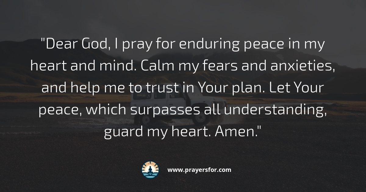 Enduring Peace Prayer
