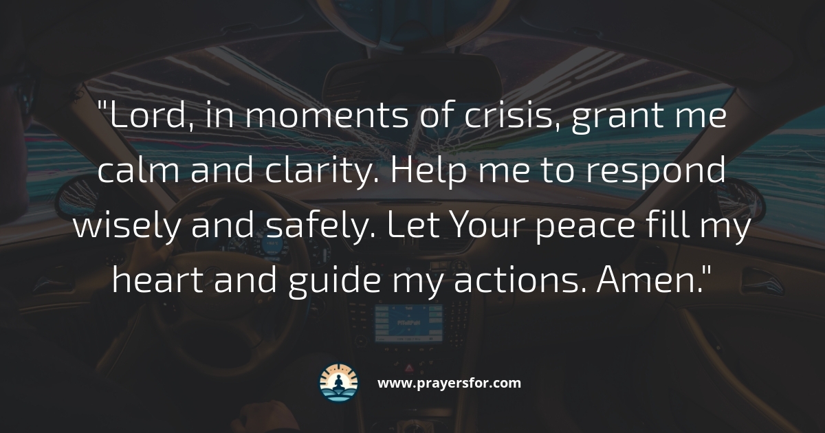 Calm in Crisis Prayer