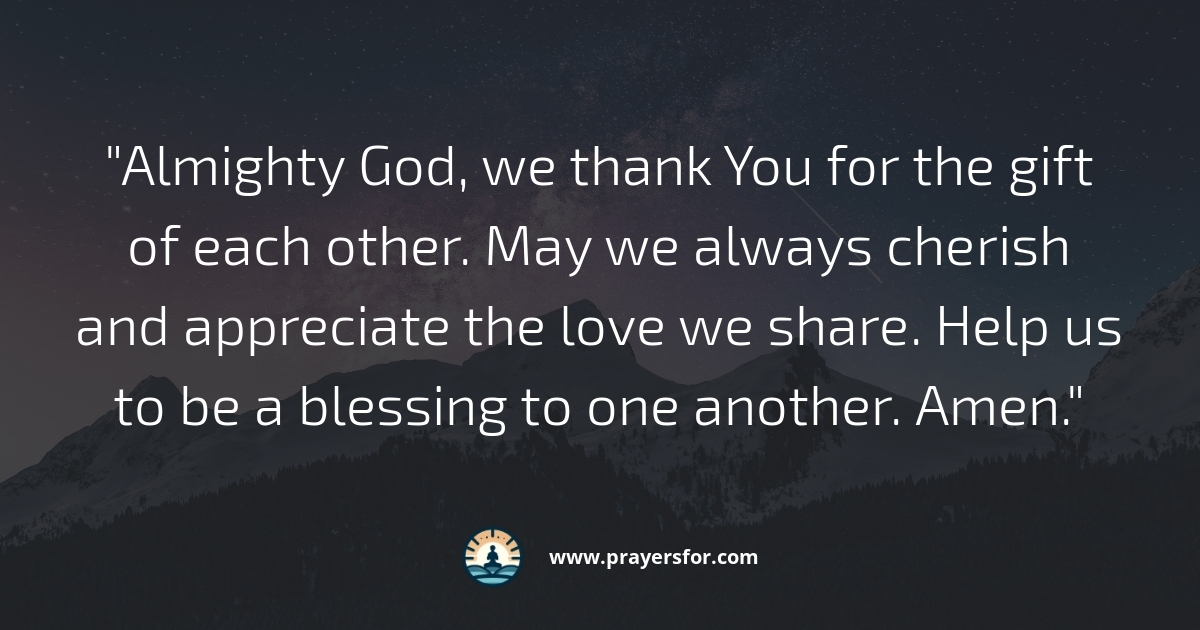 Gratitude for Each Other Prayer