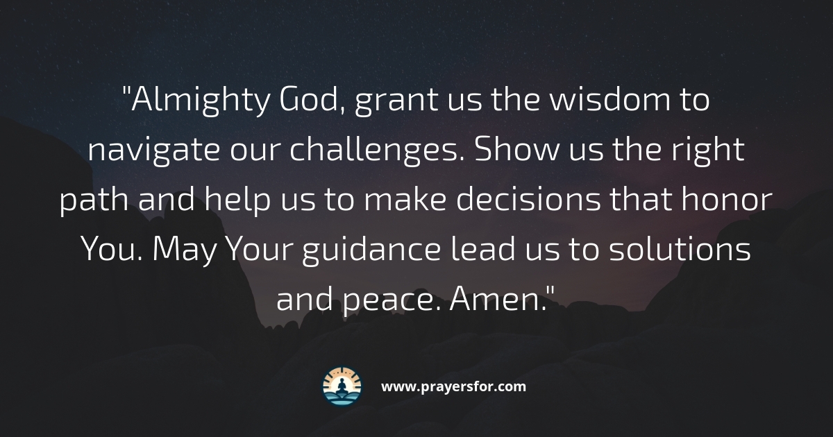 Wisdom and Guidance Prayer