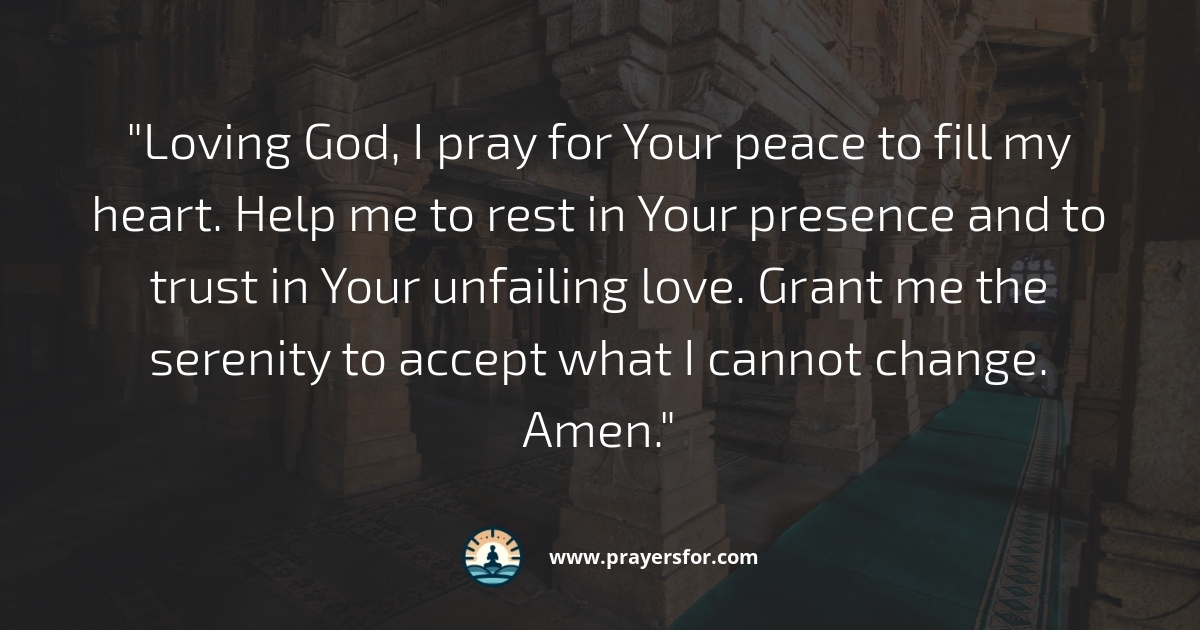 Peaceful Rest Prayer