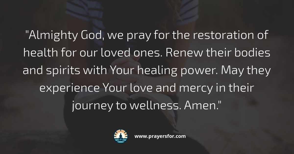 Restoration of Health Prayer
