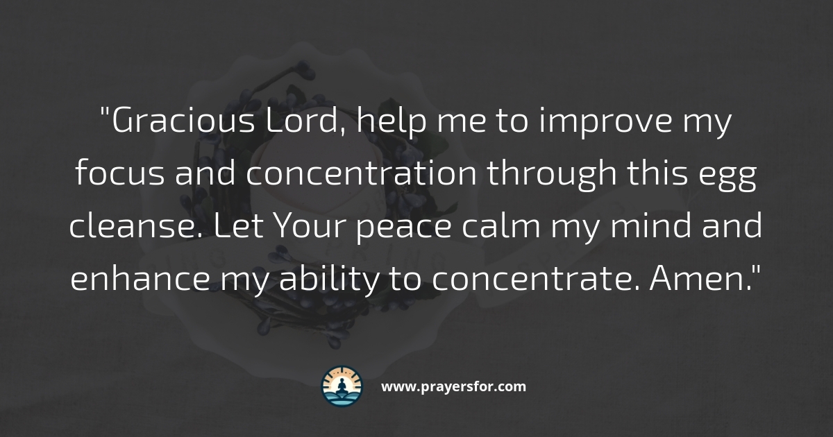 Focus and Concentration Prayer