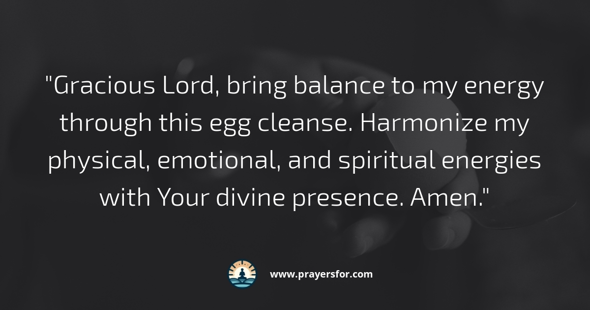 Energetic Balance Prayer