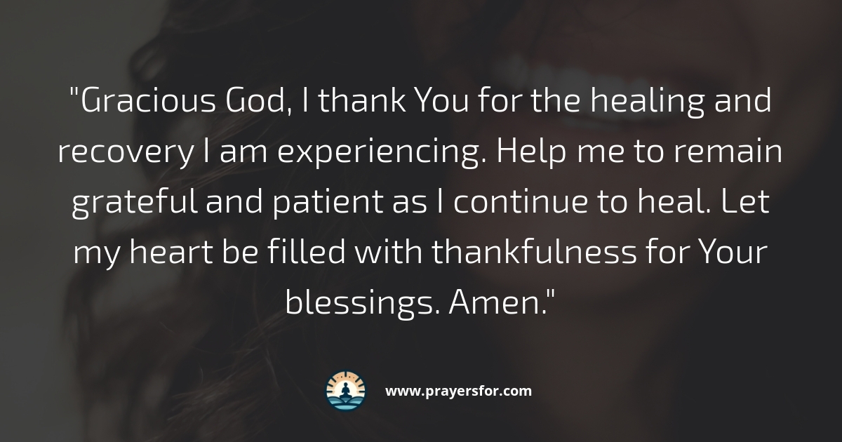 Gratitude for Healing Prayer
