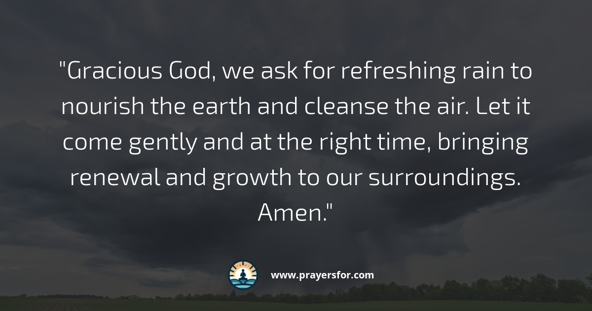 Refreshing Rain Prayer