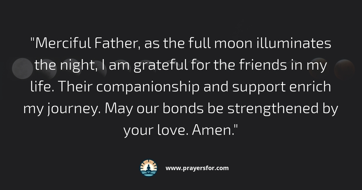 Gratitude for Friends Prayer
